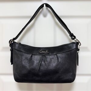 Coach Ashley Pleated Leather Shoulder Bag‎ Black Y2K
